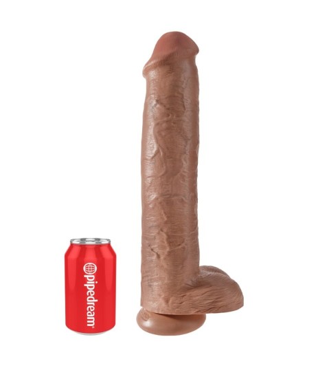 KING COCK - PENE REALISTICO CON TESTICULOS 34.2 CM CARAMELO