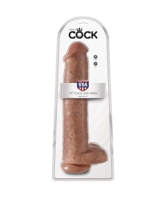 KING COCK - PENE REALISTICO CON TESTICULOS 34.2 CM CARAMELO