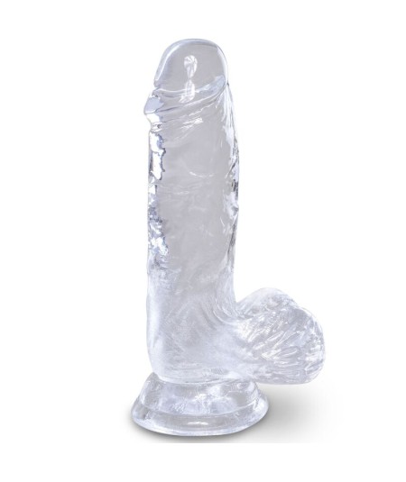 KING COCK CLEAR - PENE REALISTICO CON TESTICULOS 10.1 CM TRANSPARENTE