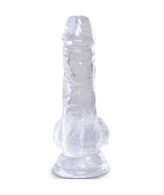 KING COCK CLEAR - PENE REALISTICO CON TESTICULOS 10.1 CM TRANSPARENTE