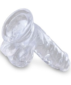 KING COCK CLEAR - PENE REALISTICO CON TESTICULOS 10.1 CM TRANSPARENTE