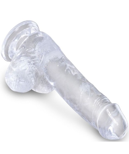 KING COCK CLEAR - PENE REALISTICO CON TESTICULOS 13.5 CM TRANSPARENTE