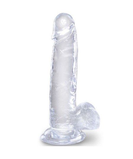 KING COCK CLEAR - PENE REALISTICO CON TESTICULOS 15.2 CM TRANSPARENTE