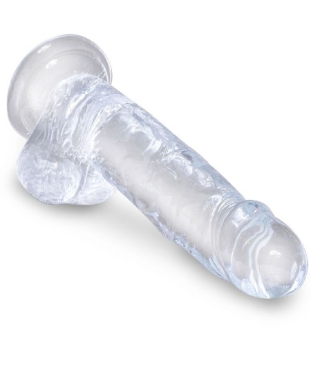 KING COCK CLEAR - PENE REALISTICO CON TESTICULOS 15.2 CM TRANSPARENTE