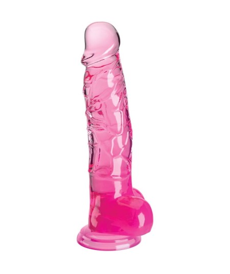 KING COCK CLEAR - PENE REALISTICO CON TESTICULOS 16.5 CM ROSA