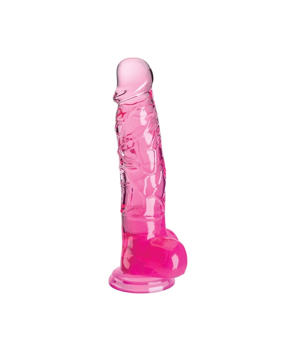 KING COCK CLEAR - PENE REALISTICO CON TESTICULOS 16.5 CM ROSA