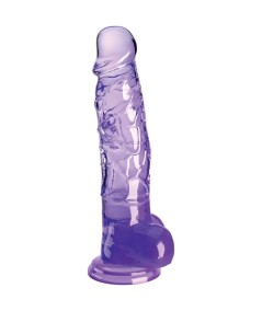 KING COCK CLEAR - PENE REALISTICO CON TESTICULOS 16.5 CM MORADO