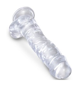 KING COCK CLEAR - PENE REALISTICO CON TESTICULOS 16.5 CM TRANSPARENTE