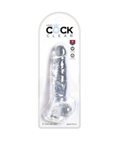 KING COCK CLEAR - PENE REALISTICO CON TESTICULOS 16.5 CM TRANSPARENTE