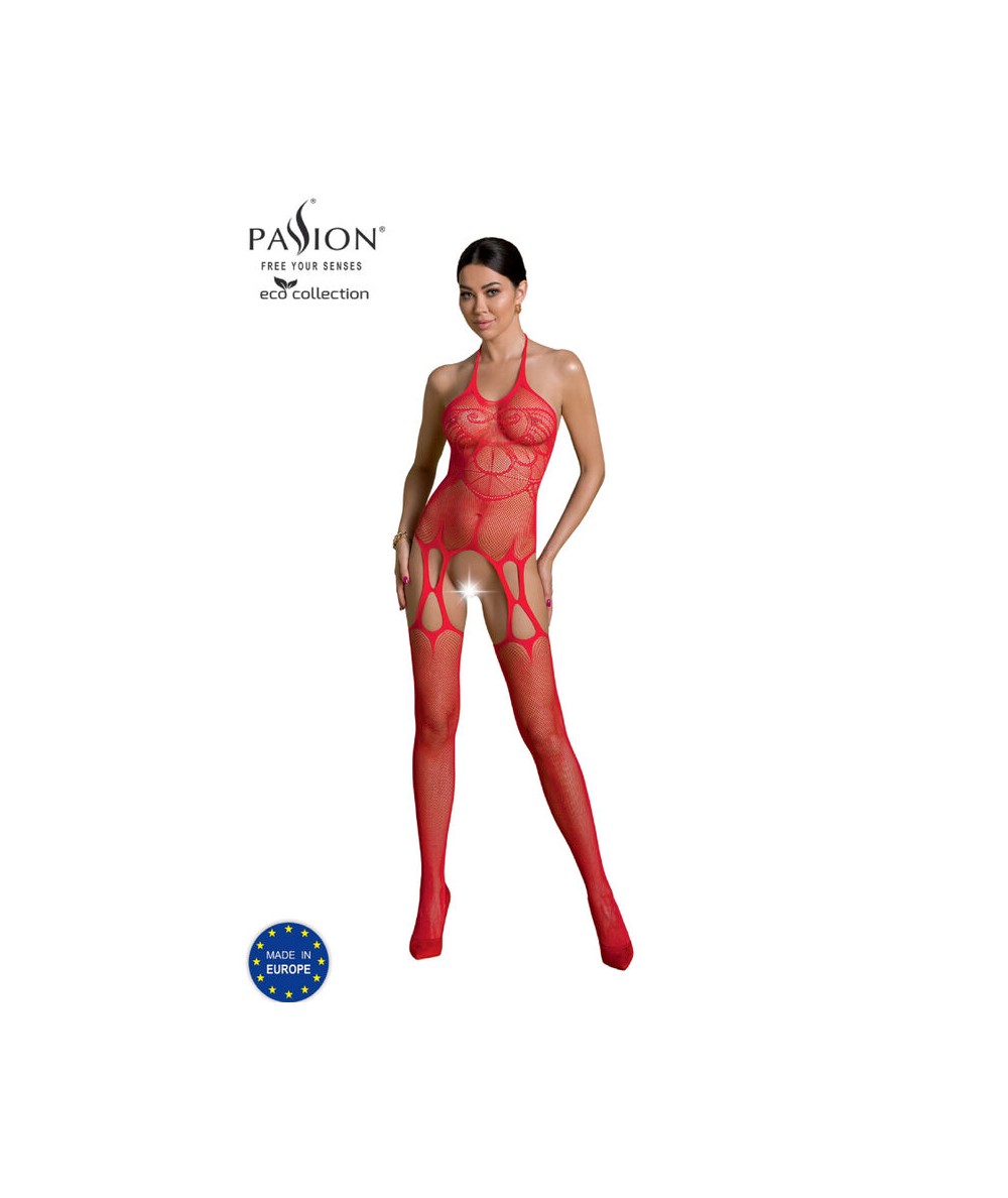 PASSION - ECO COLLECTION BODYSTOCKING ECO BS002 ROJO