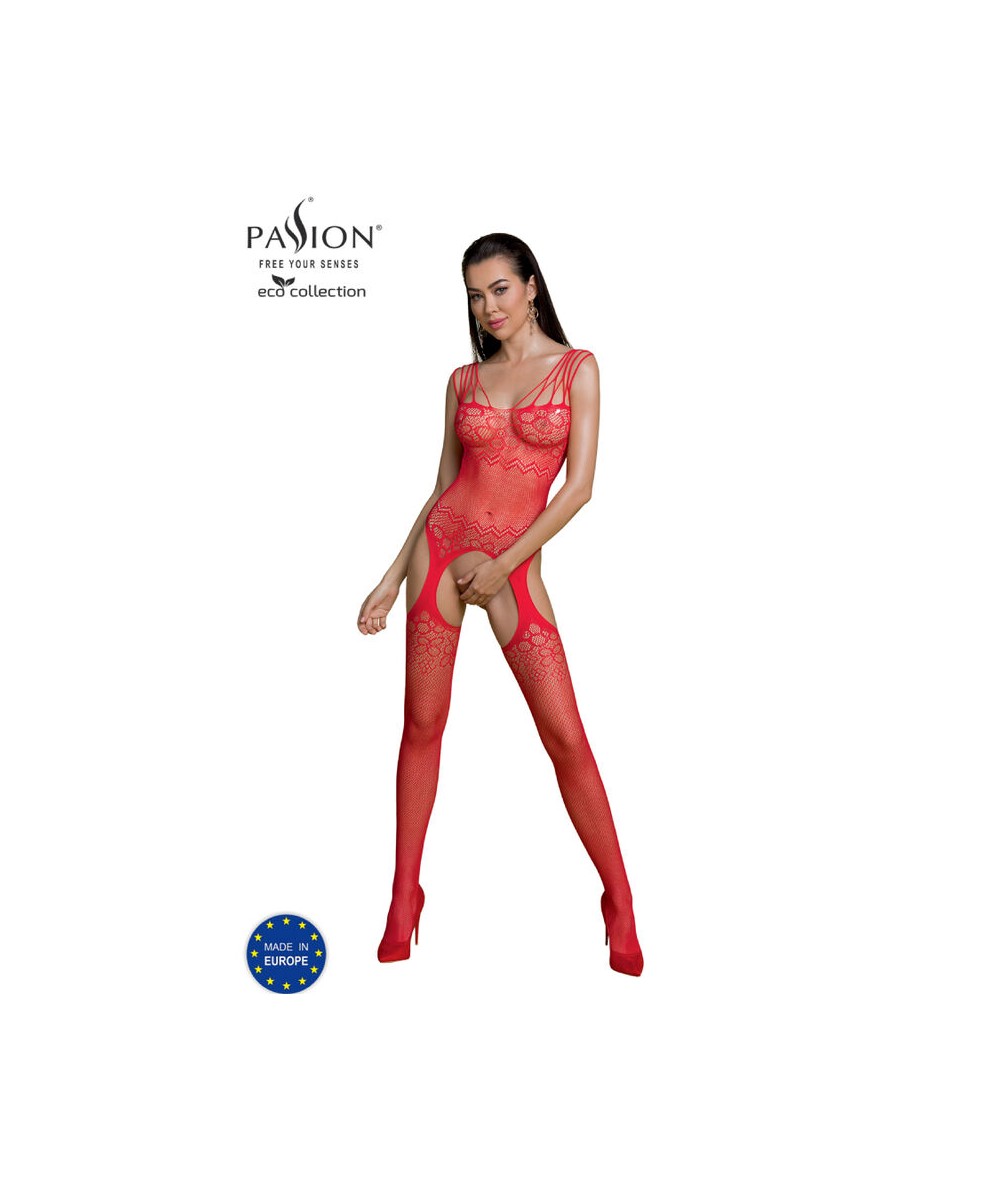 PASSION - ECO COLLECTION BODYSTOCKING ECO BS004 ROJO