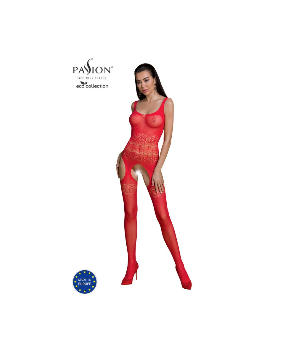 PASSION - ECO COLLECTION BODYSTOCKING ECO BS005 ROJO