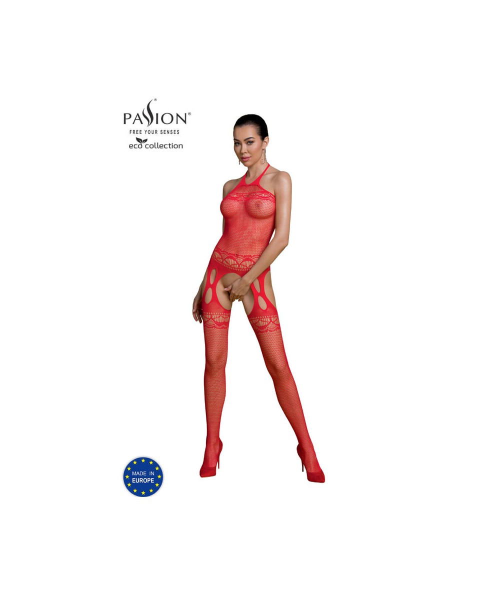 PASSION - ECO COLLECTION BODYSTOCKING ECO BS006 ROJO