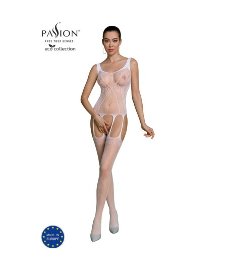 PASSION - ECO COLLECTION BODYSTOCKING ECO BS007 BLANCO