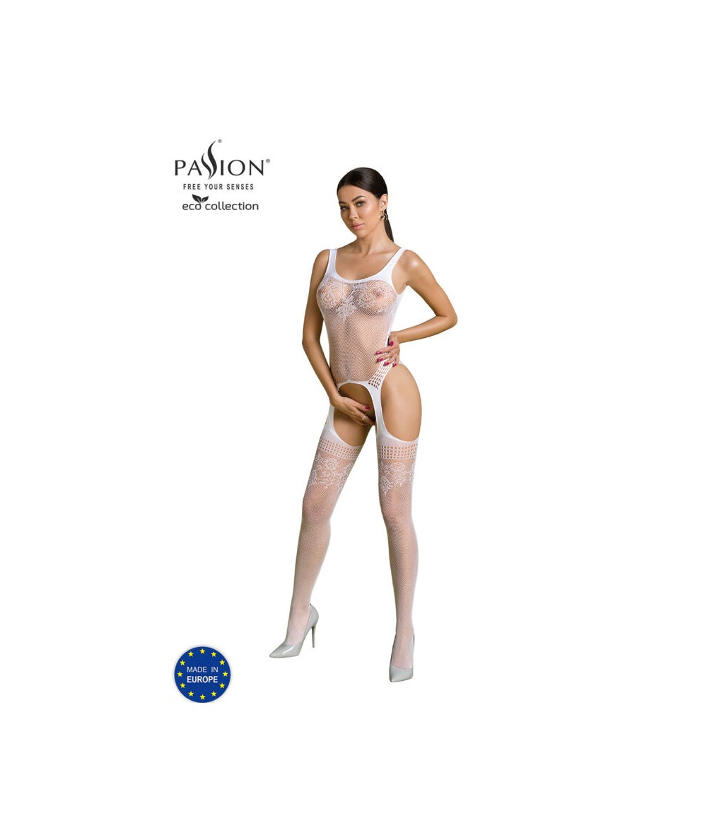 PASSION - ECO COLLECTION BODYSTOCKING ECO BS008 BLANCO