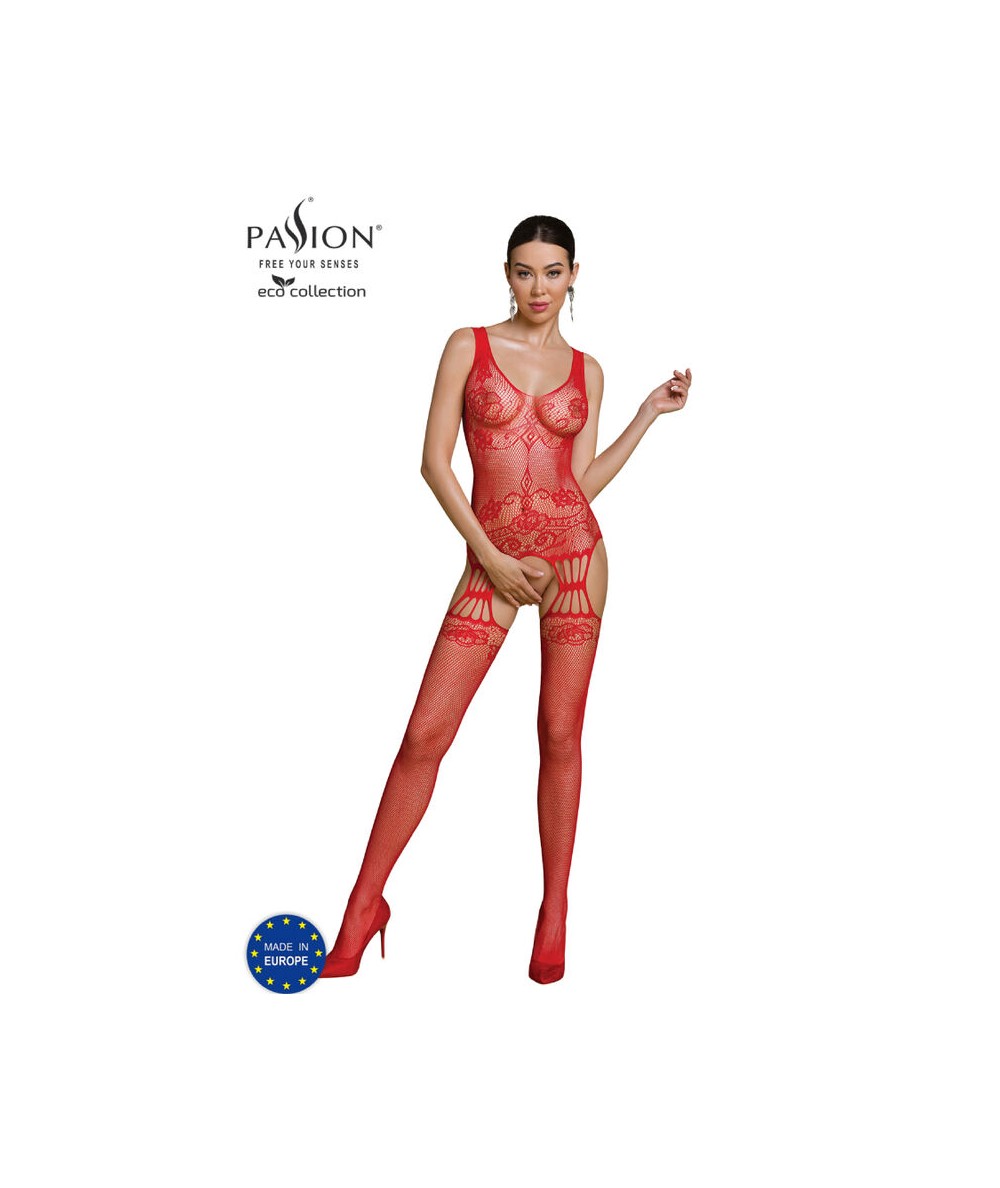 PASSION - ECO COLLECTION BODYSTOCKING ECO BS009 ROJO