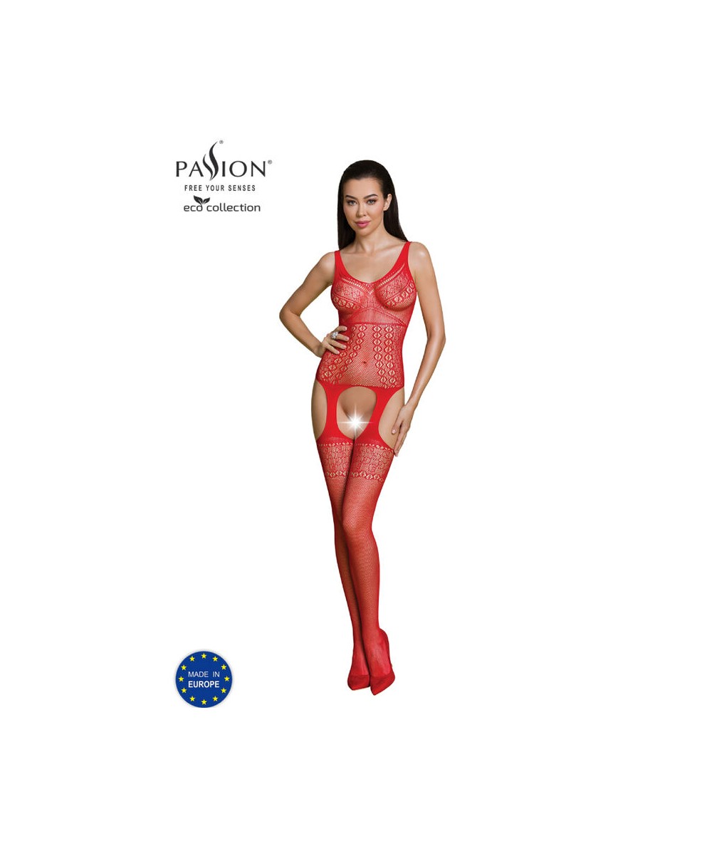 PASSION - ECO COLLECTION BODYSTOCKING ECO BS010 ROJO