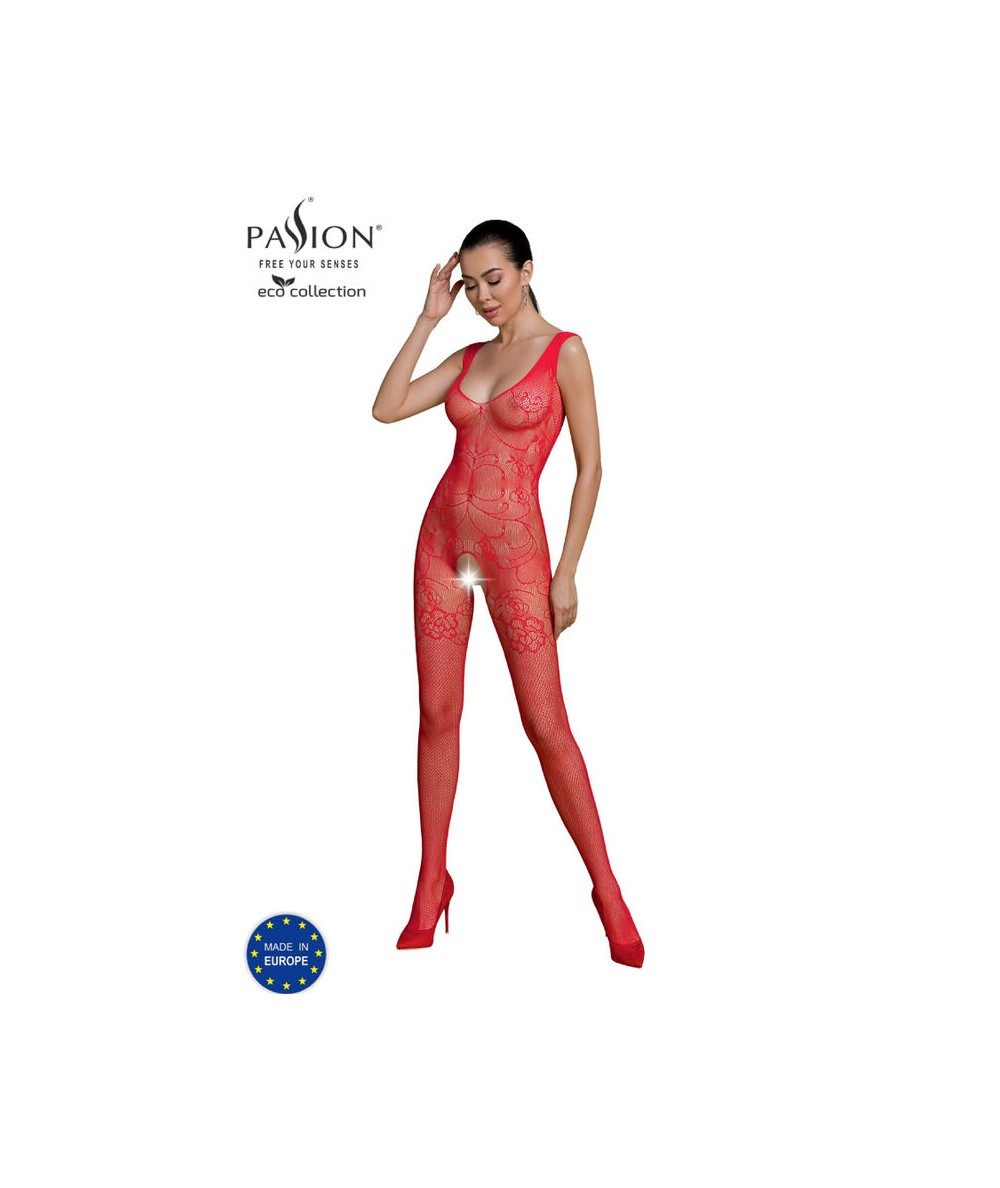 PASSION - ECO COLLECTION BODYSTOCKING ECO BS012 ROJO