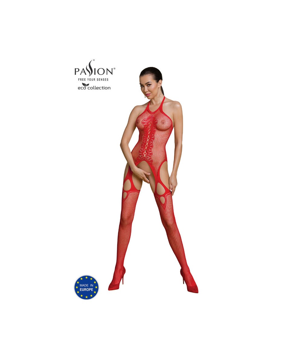 PASSION - ECO COLLECTION BODYSTOCKING ECO BS013 ROJO