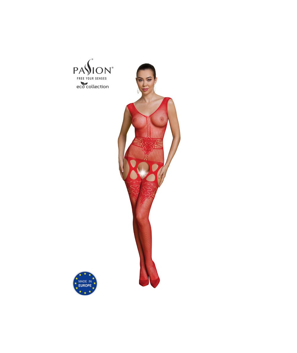 PASSION - ECO COLLECTION BODYSTOCKING ECO BS014 ROJO