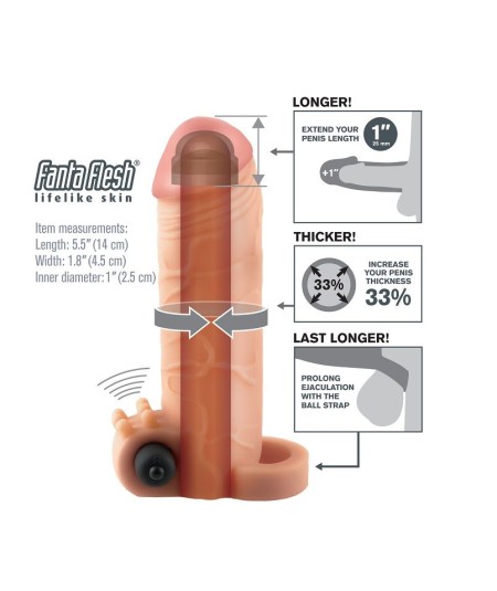 EXTENSION PARA EL PENE CON VIBRADOR REAL FEEL 1