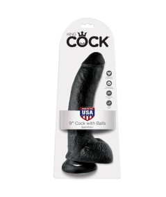 KING COCK 9" PENE REALISTICO NEGRO 22.9CM