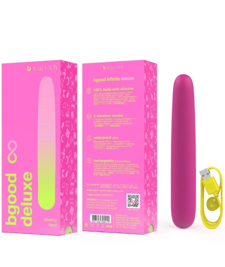 B SWISH - BGOOD INFINITE DELUXE VIBRADOR RECARGABLE SILICONA ROSA