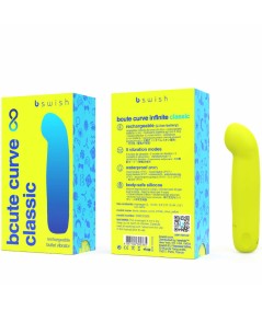 B SWISH - BCUTE CURVE INFINITE CLASSIC VIBRADOR RECARGABLE SILICONA AMARILLO