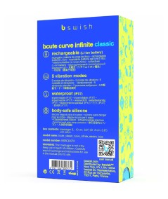 B SWISH - BCUTE CURVE INFINITE CLASSIC VIBRADOR RECARGABLE SILICONA AZUL