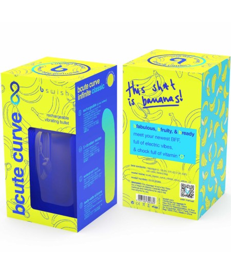 B SWISH - BCUTE CURVE INFINITE CLASSIC EDICION LIMITADA VIBRADOR RECARGABLE SILICONA AMARILLO