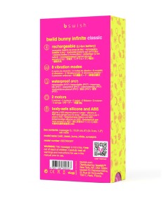 B SWISH - BWILD BUNNY INFINITE CLASSIC VIBRADOR RECARGABLE SILICONA ROSA