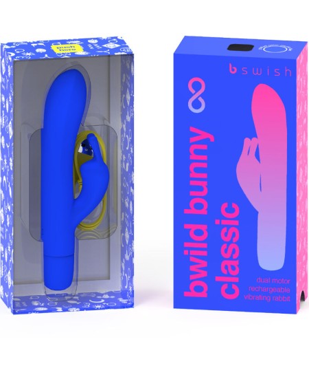 B SWISH - BWILD BUNNY INFINITE CLASSIC VIBRADOR RECARGABLE SILICONA AZUL