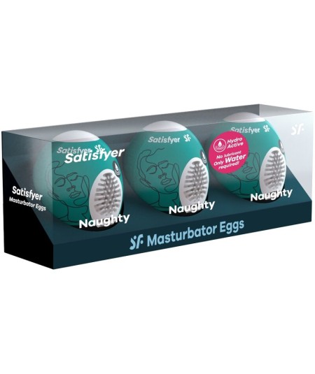 SATISFYER 3 HUEVOS MASTURBADORES - NAUGHTY