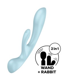 SATISFYER TRIPLE OH VIBRADOR HÍBRIDO - AZUL