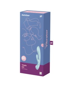 SATISFYER TRIPLE OH VIBRADOR HÍBRIDO - AZUL