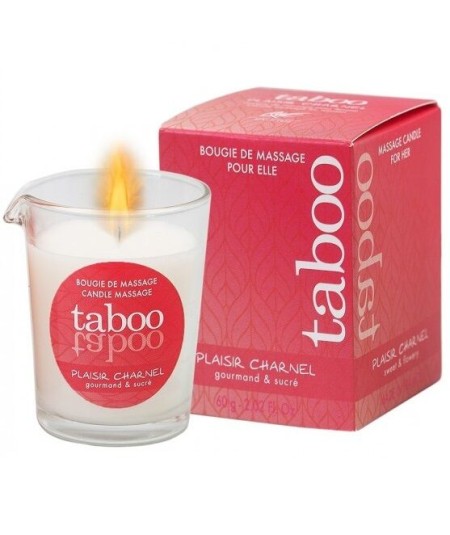 TABOO VELA DE MASAJE PARA ELLA PLAISIR CHARNEL AROMA FLOR DE CACAO