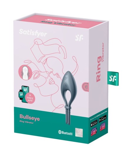 SATISFYER BULLSEYE ANILLO VIBRADOR APP - GRIS