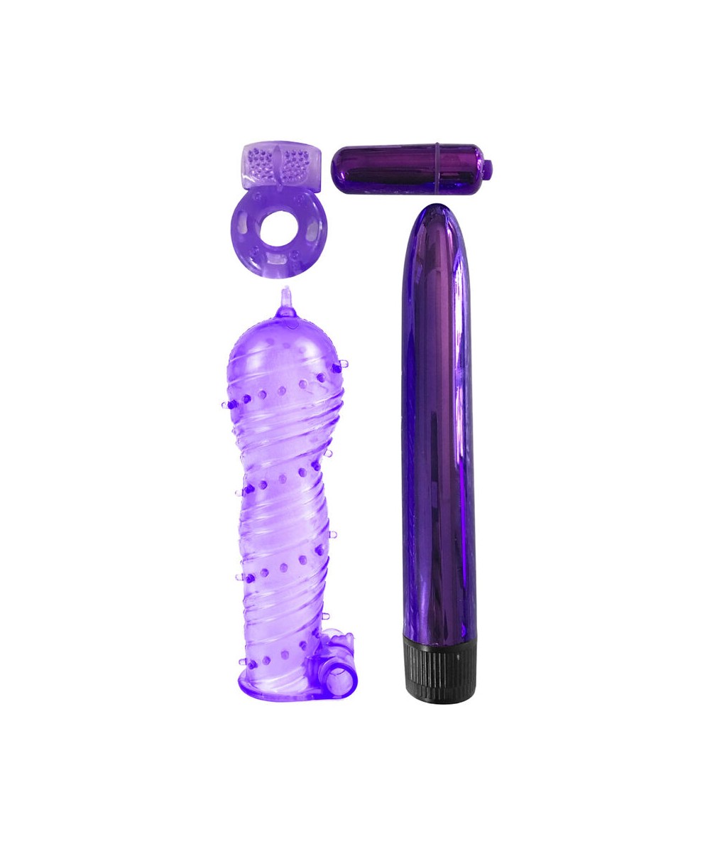 CLASSIX - KIT PARA PAREJAS CON ANILLO, FUNDA Y BALAS MORADO