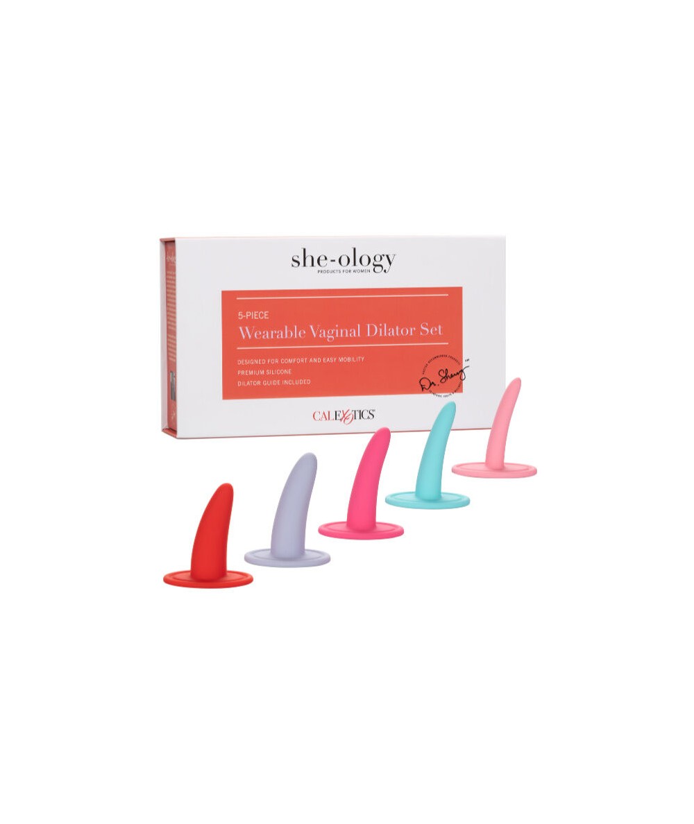 CALEX KIT 5PC DILATADORES VAGINALES O ANALES  MULTICOLOR