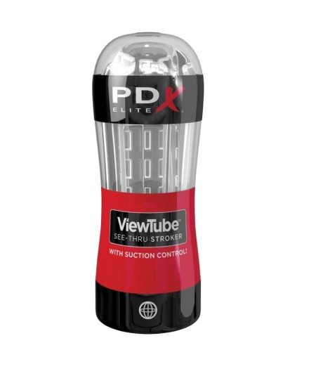 PDX ELITE - MASTURBADOR STROKER VIEWTUBE CONTROL SUCCION TRANSPARENTE