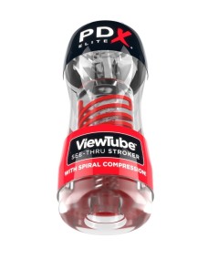 PDX ELITE - MASTURBADOR STROKER VIEWTUBE 2 COMPRESION ESPIRAL TRANSPARENTE