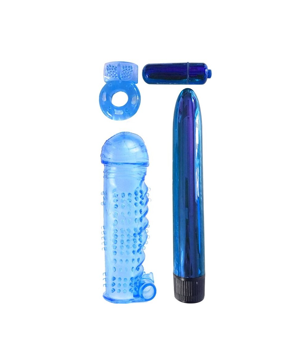 CLASSIX - KIT PARA PAREJAS CON ANILLO, FUNDA Y BALAS AZUL