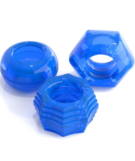 CLASSIX - SET 3 ANILLOS PENE AZUL