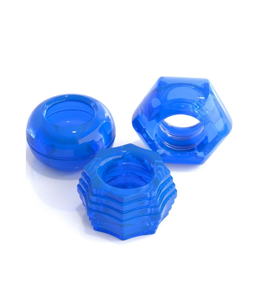 CLASSIX - SET 3 ANILLOS PENE AZUL