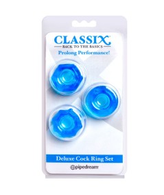 CLASSIX - SET 3 ANILLOS PENE AZUL