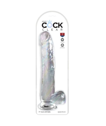 KING COCK CLEAR - DILDO CON TESTICULOS 24.8 CM TRANSPARENTE