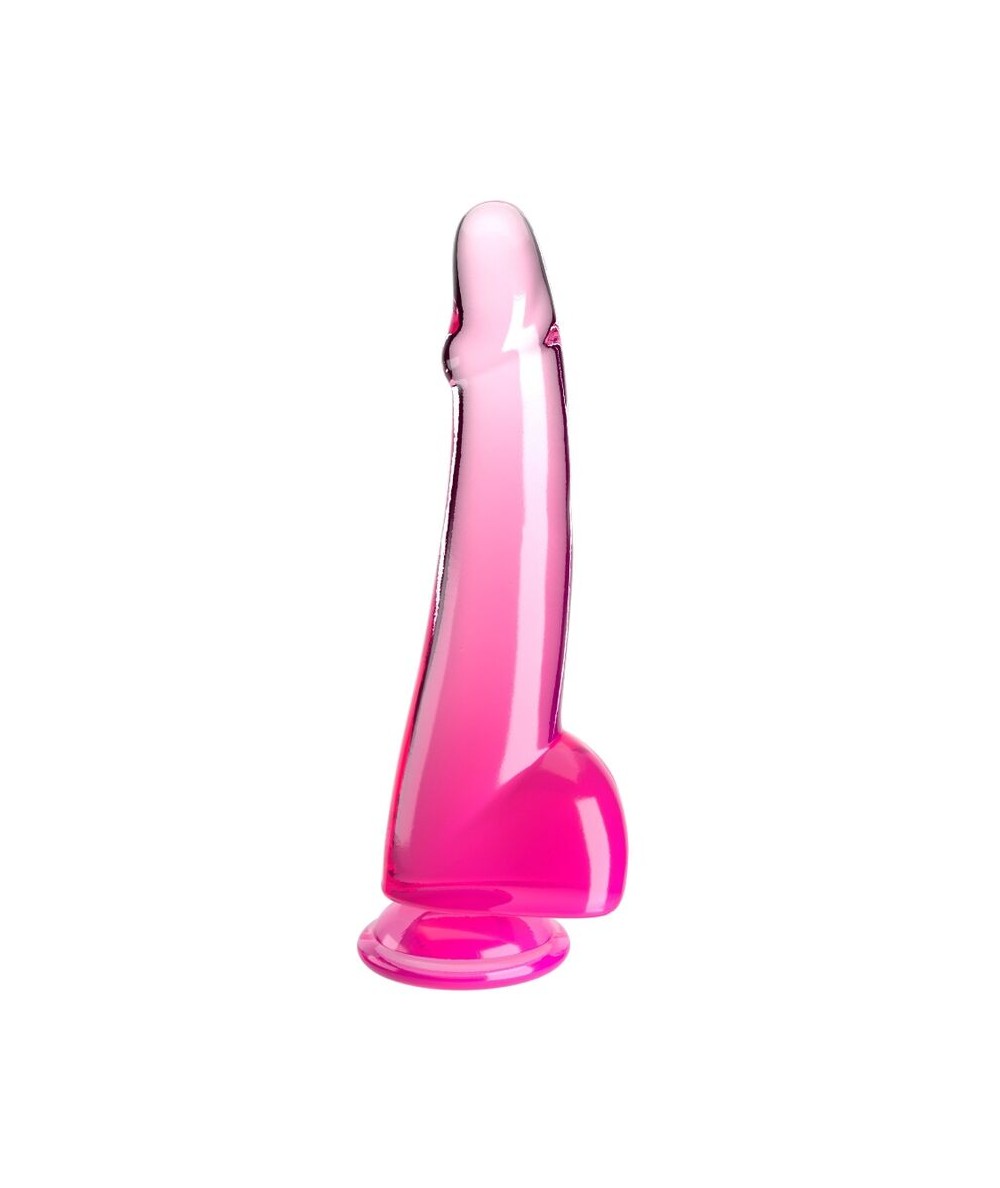 KING COCK CLEAR - DILDO CON TESTICULOS 19 CM ROSA