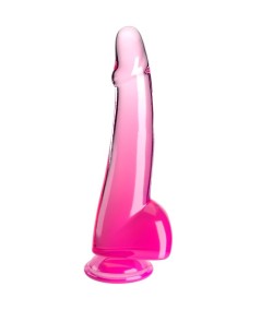 KING COCK CLEAR - DILDO CON TESTICULOS 19 CM ROSA