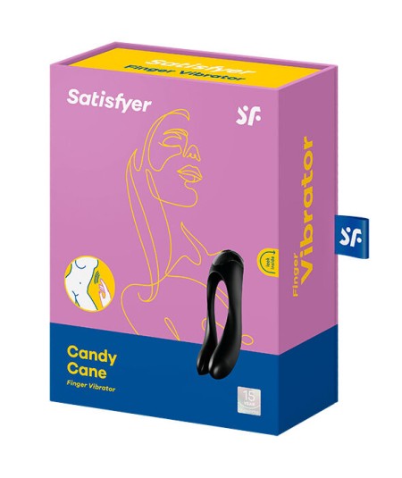 SATISFYER CANDY CANE VIBRADOR DEDO NEGRO 