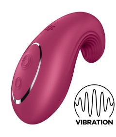 SATISFYER DIPPING DELIGHT VIBRADOR LAY-ON - ROJO